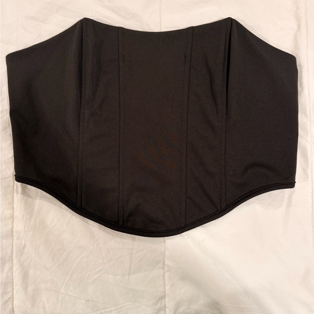 Black Strapless Corset Top